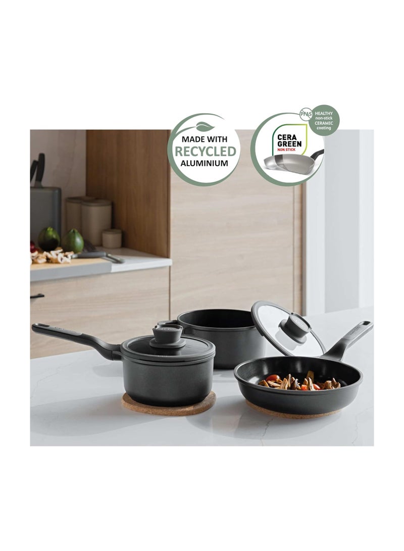 Berghoff  Leo Covered Saucepan Stone+ 18Cm - Image 5