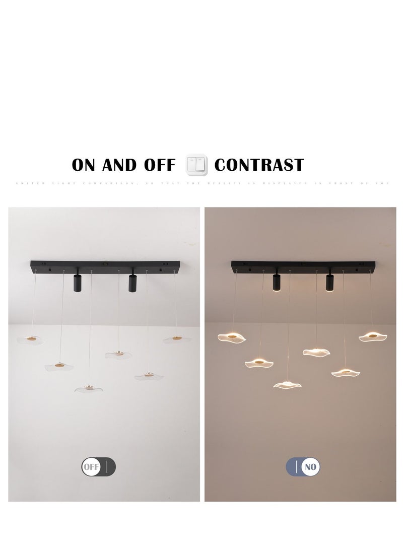 Haikomin Restaurant Pendant Lamp Modern And Minimalist Led Office Front Desk Lamp Luxurious And Creative With Spotlights Long Strip Lotus Leaf Bar Desk Lamp  - Image 3