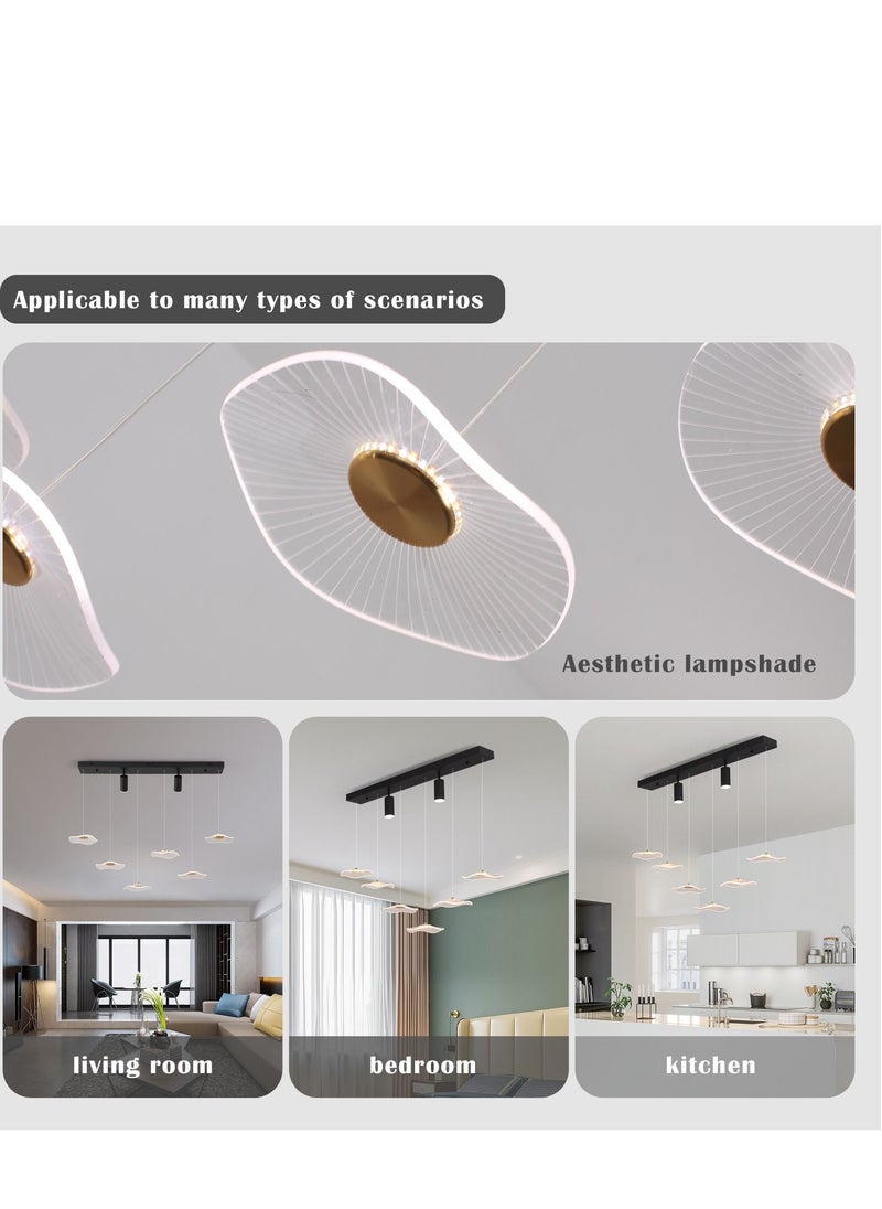 Haikomin Restaurant Pendant Lamp Modern And Minimalist Led Office Front Desk Lamp Luxurious And Creative With Spotlights Long Strip Lotus Leaf Bar Desk Lamp  - Image 5