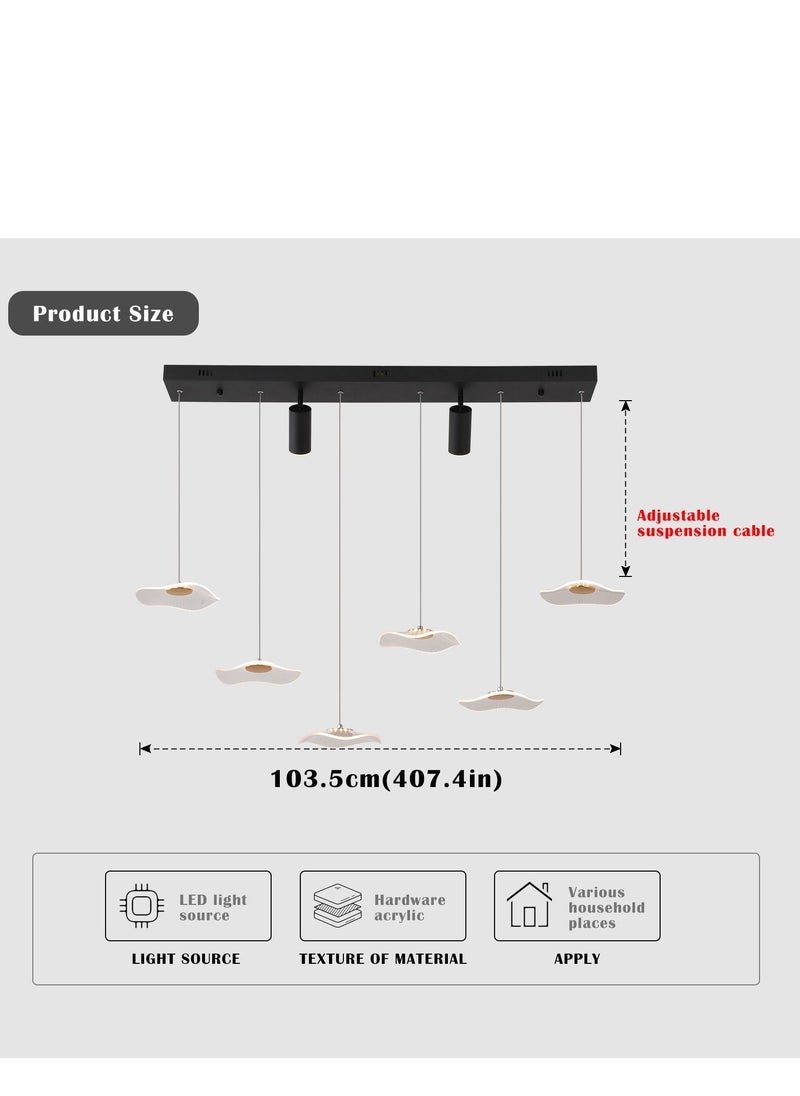 Haikomin Restaurant Pendant Lamp Modern And Minimalist Led Office Front Desk Lamp Luxurious And Creative With Spotlights Long Strip Lotus Leaf Bar Desk Lamp  - Image 2