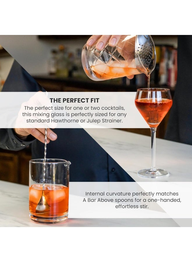 A Bar Above Cocktail Mixing Glass, Diamond Cut Crystal Stirring Pitcher, Thick Weighted Base for Stable Stirring, 18 Oz Drink Mixer, Bar Accessories, Ideal for Craft Cocktails at Home or Bars - Image 5