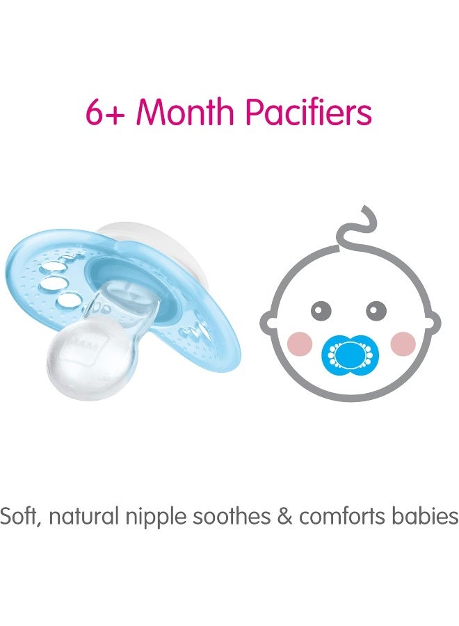 MAM Original Matte Baby Pacifier, Shape Helps Promote Healthy Oral Development, Sterilizer Case, Boy, 6-16 Months (Pack of 2) - Image 3