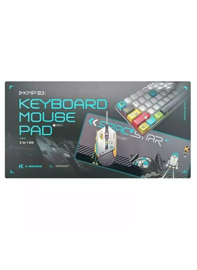 k Gaming - 3 in1Bundle(Gaming Keyboard with Red Switches ,Gaming Mouse& Gaming Mousepad)K Gaming - Image 1