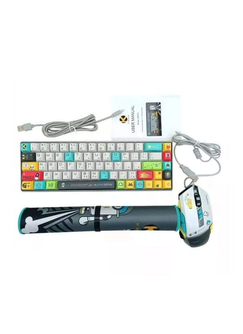 k Gaming - 3 in1Bundle(Gaming Keyboard with Red Switches ,Gaming Mouse& Gaming Mousepad)K Gaming - Image 1