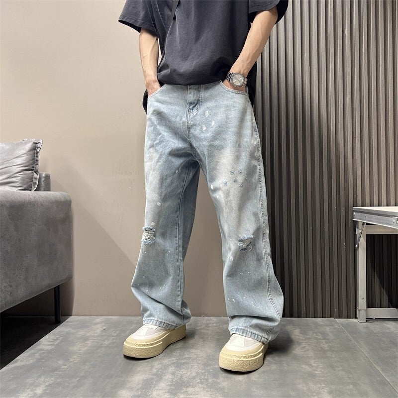 Unisex Casual Daily Denim Jeans - Image 2