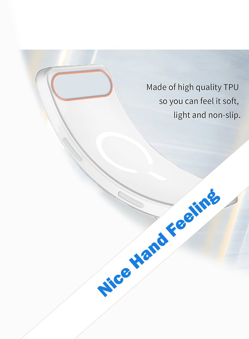 Syndee Apple iPhone Air 5G 2025 Syndee Series Hybrid Translucent Magsafe with Magnetic Charging Raised Camera Lips Elegant Look Case Cover - White - Image 3
