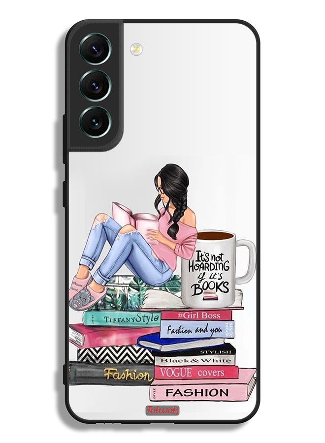 Tolwak Samsung Galaxy S22 5G Protective Case Cover Girl And Fashion Books Art - Image 3