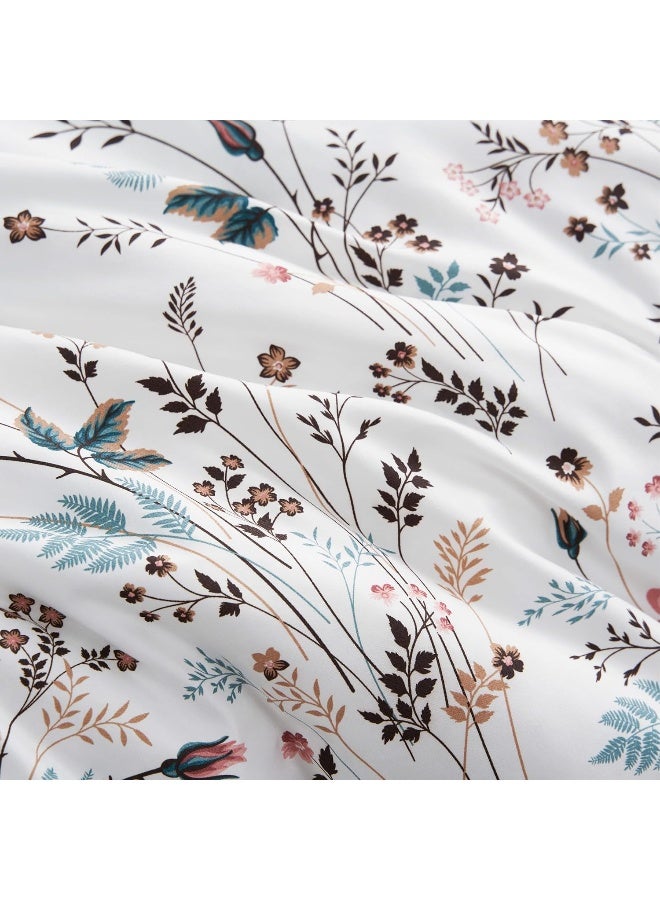 LUCKY BRAND Lucky Brand Wildflower Beige Duvet Cover Set - King Size - 3 Piece Luxurious Bedding Ensemble  - Image 4