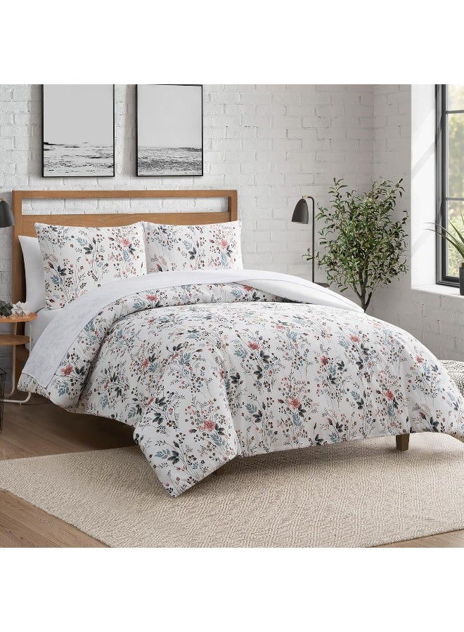 LUCKY BRAND Lucky Brand Wildflower Beige Duvet Cover Set - King Size - 3 Piece Luxurious Bedding Ensemble  - Image 5