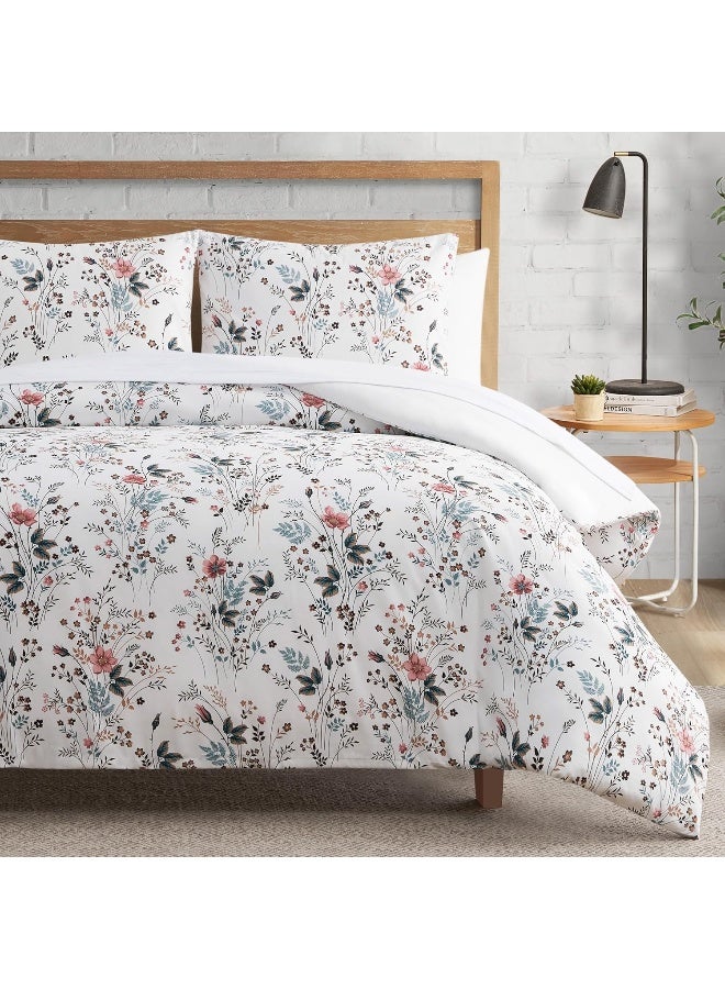 LUCKY BRAND Lucky Brand Wildflower Beige Duvet Cover Set - King Size - 3 Piece Luxurious Bedding Ensemble  - Image 1