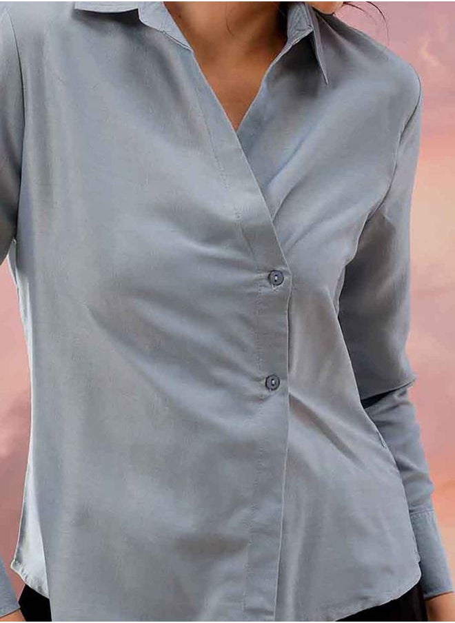 Freehand Women Regular Fit Casual Solid Button Down Top  - Image 5