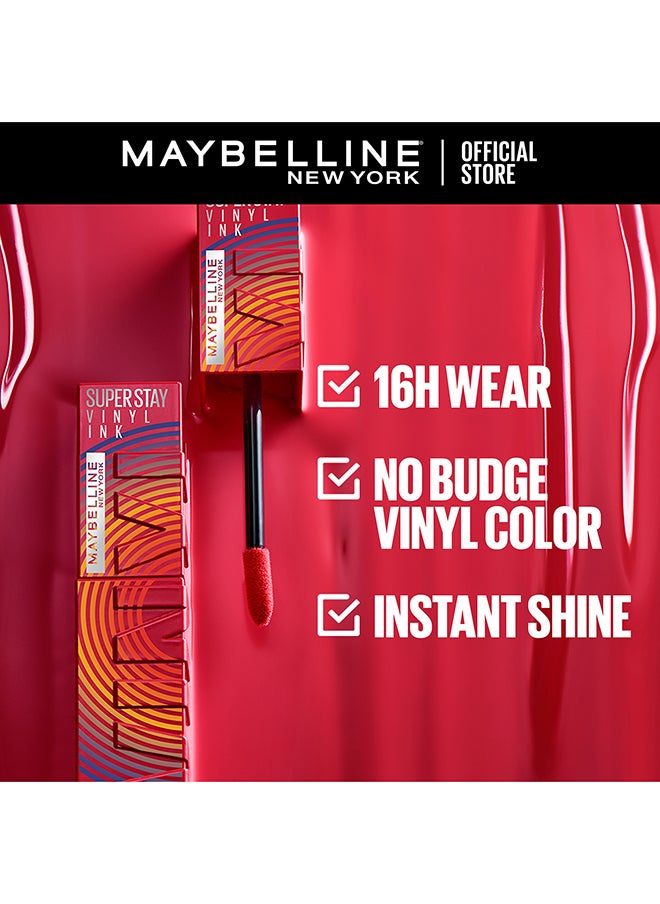 MAYBELLINE NEW YORK - Superstay Vinyl Ink Lipstick - Music Collection Limited Edition (15, Peachy) - Image 1