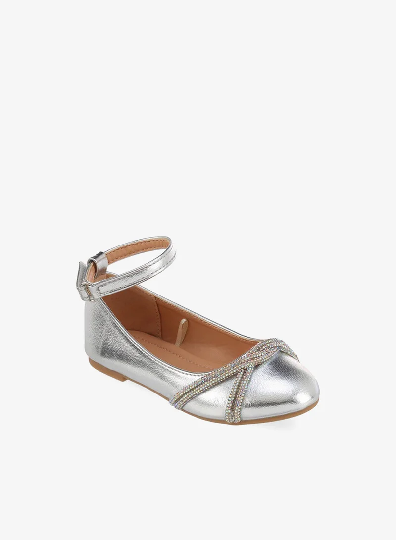 Flora Bella By Shoexpress Flora Bella Girls Embellished Hook & Loop Mary Jane Shoes