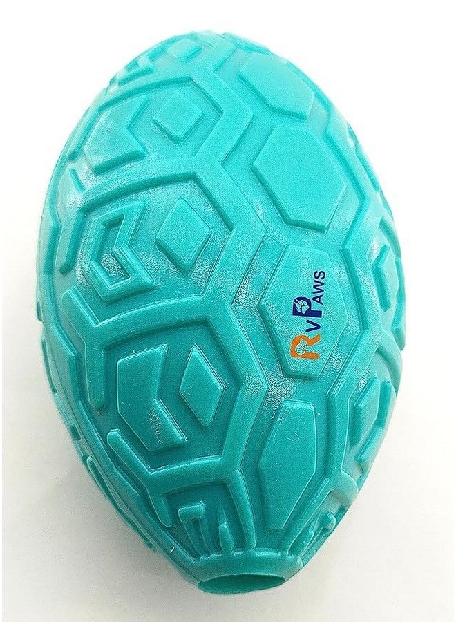 موزع طعام تفاعلي على شكل كرة طائرة من المطاط الطبيعي مقاوم للعض، لعبة كرة الرجبي مثالية للكلاب والجراء التي تتغذى ببطء - متعدد الألوان (عبوة من قطعة واحدة) - Image 3