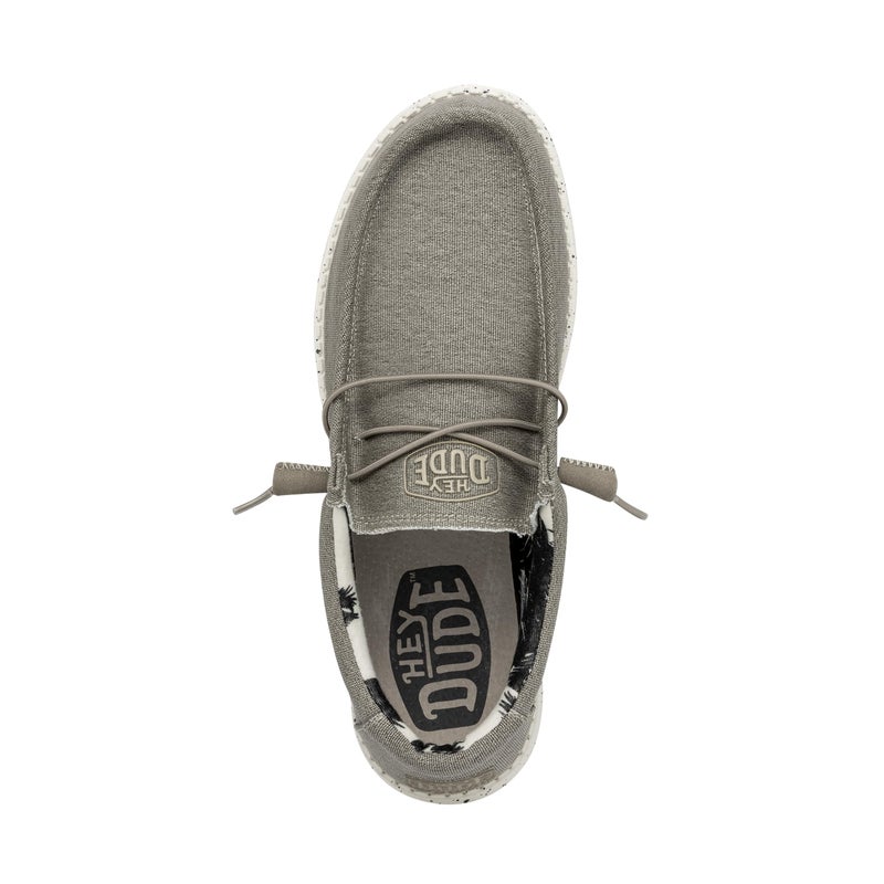 Hey Dude Men's Wally Stretch Beige Size 8 | Men’s Shoes | Men's Lace Up Loafers | Comfortable & Light-Weight - Image 2