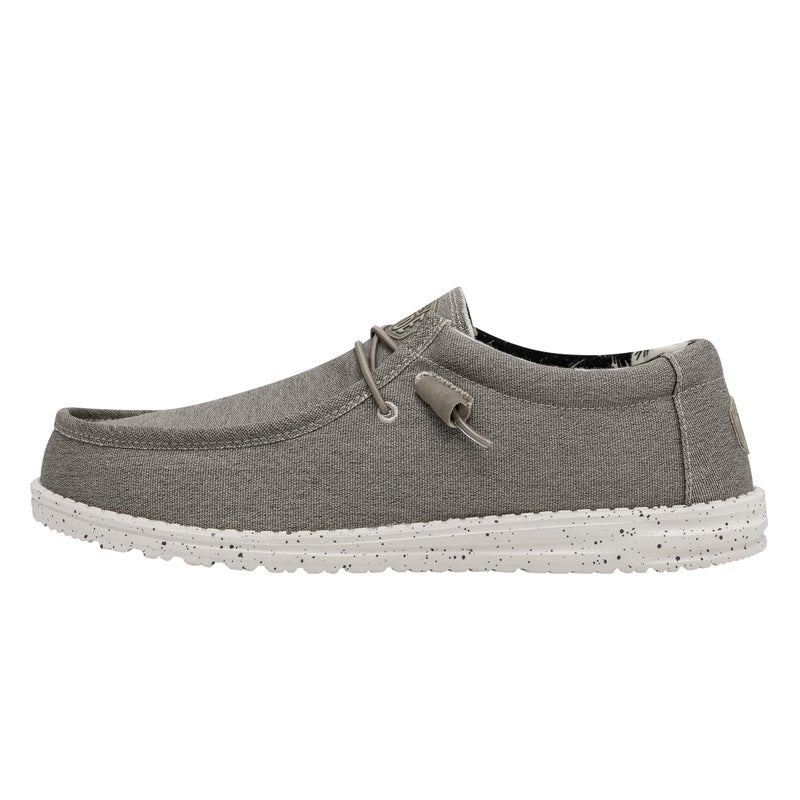 Hey Dude Men's Wally Stretch Beige Size 8 | Men’s Shoes | Men's Lace Up Loafers | Comfortable & Light-Weight - Image 1