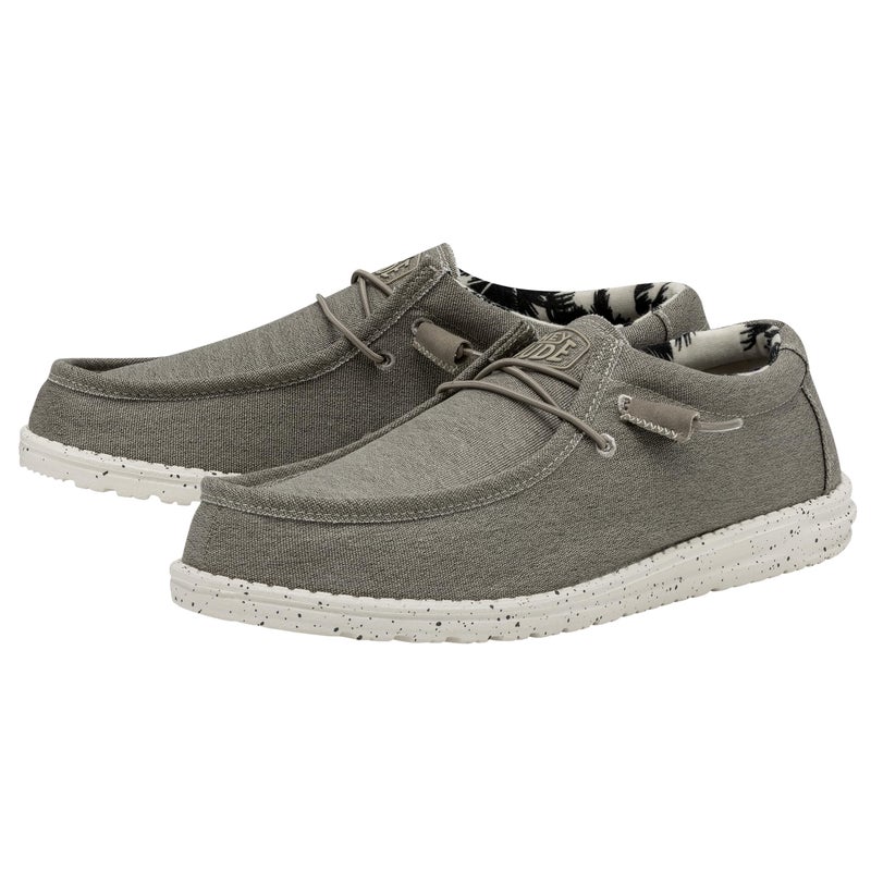 Hey Dude Men's Wally Stretch Beige Size 8 | Men’s Shoes | Men's Lace Up Loafers | Comfortable & Light-Weight - Image 4