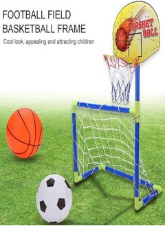 Generic 2 in 1 Soccer Goal Set with Basketball Hoop Set for Kids  - Image 1