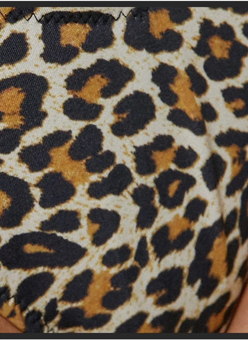 KOTON Leopard Patterned Bikini Bottom