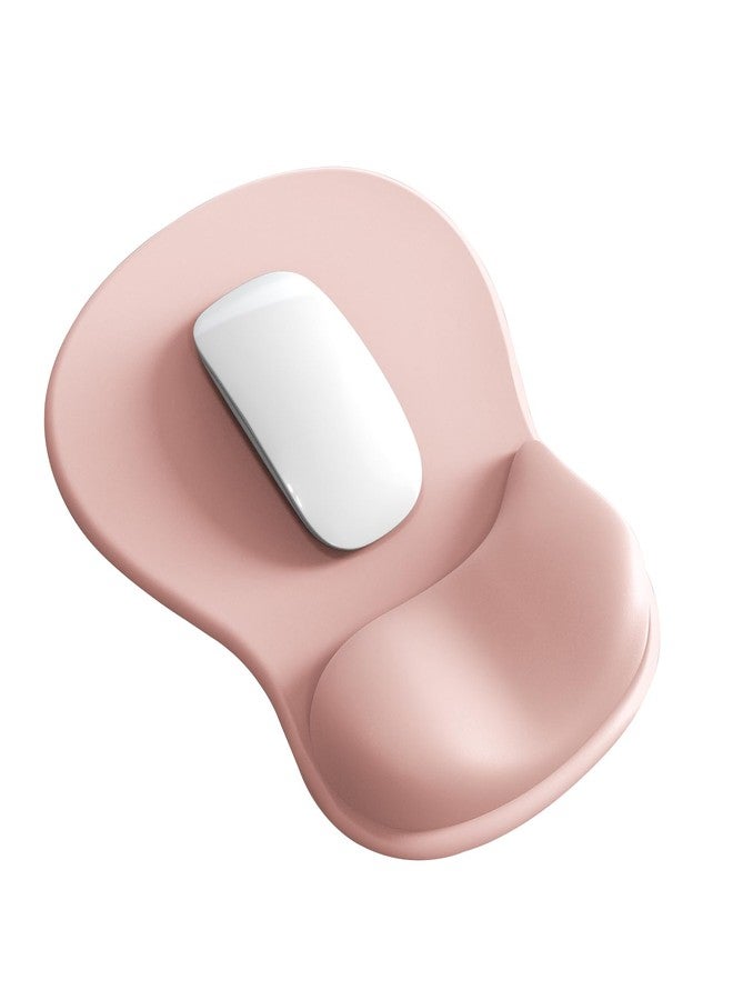 KEPUTAIER Mouse Pad with Wrist Rest,Ergonomic Mouse Pad with Comfortable Gel Wrist Rest Support and Non-Slip PU Base for Easy Typing Pain Relief, Durable and Washable Desk Mouse Pad(Pink) - Image 1