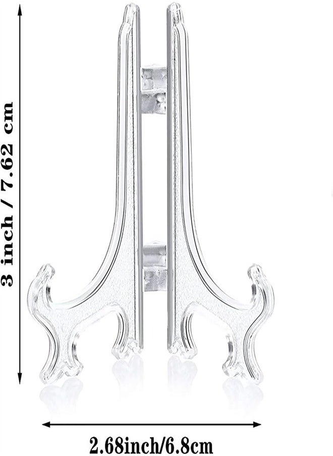 Clear Plate Stand, 12 Pack Acrylic Easel Plate Display Stands Plastic Easels Display Clear Plate Holders for Display Picture Photo Artwork Plate, 4 Inches - pzsku/Z3226CF853CB45CE5E3DCZ/45/_/1734057214/88374e89-3d03-46fb-ba45-fc356bb47515