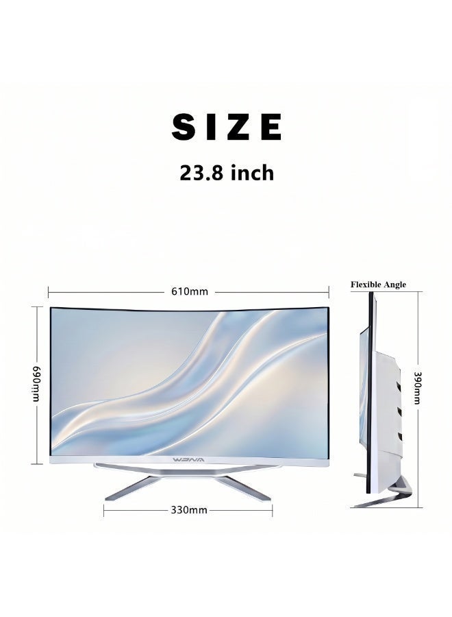 WPNA All-In-One 24-inch Desktop, Core i7-4790 Processor/8GB RAM/256GB SSD/With Keyboard And Mouse/Intel UHD Graphics/Windows 10 English /White/C24 PC001 - Image 3