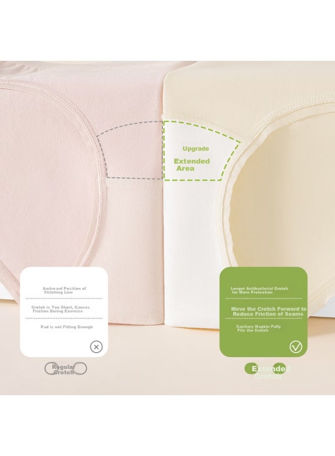 PLANDOO Palanduo Pure Cotton Underwear For Women, Xinjiang Long-staple Cotton, 10a Antibacterial Extended Crotch, Skin-friendly, No Wedgie, XL - Image 4