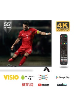 Visio 55-Inch Frameless 4K Smart Android 14 TV with Built-in Satellite Receiver.  - Image 1