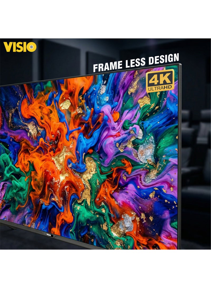 فيسيو تلفزيون فيسيو ذكي 55 بوصة 4K، نظام أندرويد 14، خاصية عرض شاشة الجوال، تصميم بدون إطار وحامل جداري مجاني - أسود [55VSSU3] - Image 4