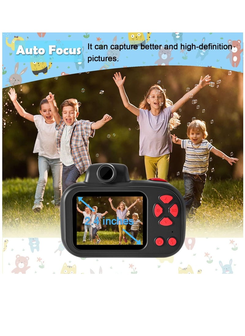 Kids Camera, Digital Camera for Kids 4-12 Year Old Boys/Girls, 2.4 inch IPS Screen Toddler Camera, Birthday Gifts for Kids, Video Camcorder with Fill Light, 32GB TF Card (Black)  - Image 3