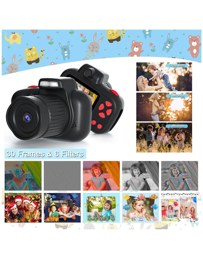 Kids Camera, Digital Camera for Kids 4-12 Year Old Boys/Girls, 2.4 inch IPS Screen Toddler Camera, Birthday Gifts for Kids, Video Camcorder with Fill Light, 32GB TF Card (Black)  - Image 5