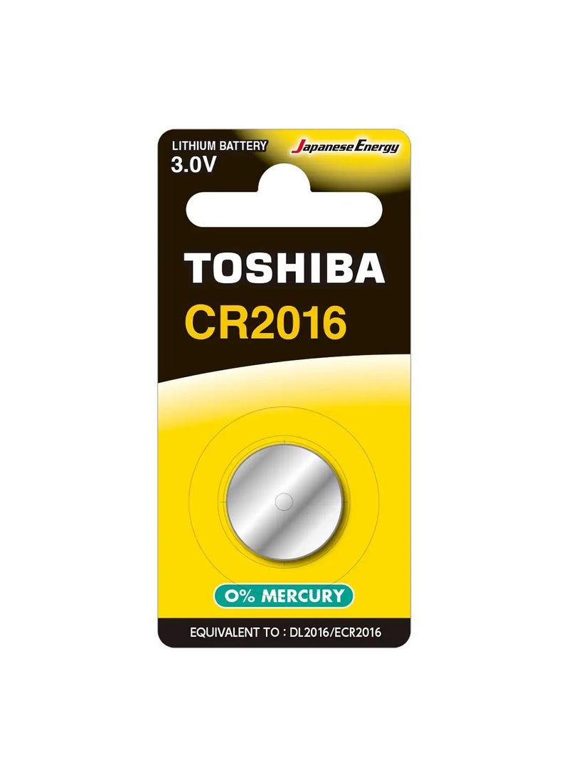 Toshiba Lithium Coin Cell Battery 3V Cr2016 Cell 1Pc