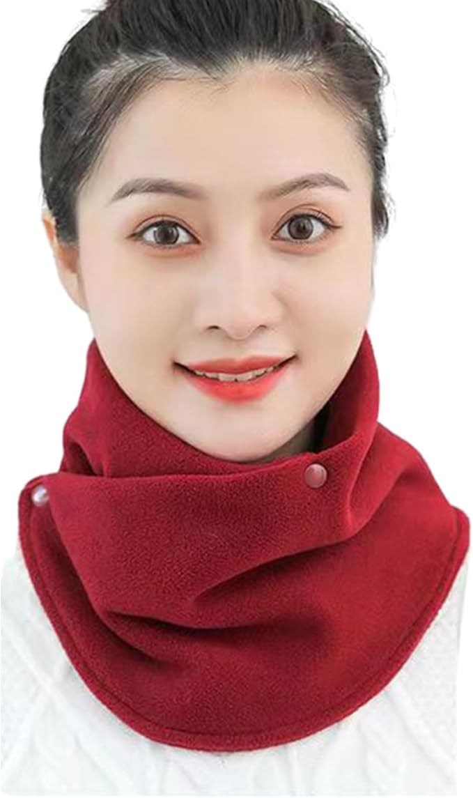 CLICKSWIFT Winter Warm Neck Warmer Scarf, Soft Fleece Material Casual Style Solid Color, Windproof Neck Gaiter with Buckle Closure,Versatile for Daily Wear 1Pcs - Image 1