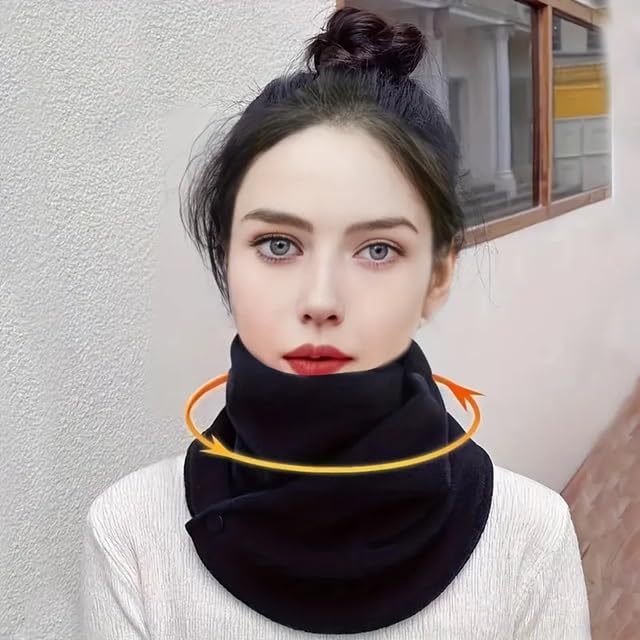 CLICKSWIFT Winter Warm Neck Warmer Scarf, Soft Fleece Material Casual Style Solid Color, Windproof Neck Gaiter with Buckle Closure,Versatile for Daily Wear 1Pcs - Image 4