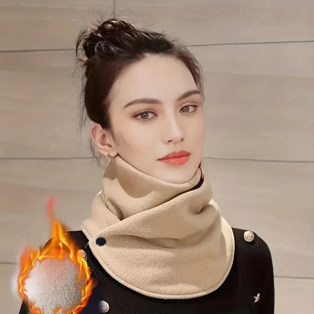 CLICKSWIFT Winter Warm Neck Warmer Scarf, Soft Fleece Material Casual Style Solid Color, Windproof Neck Gaiter with Buckle Closure,Versatile for Daily Wear 1Pcs - Image 5
