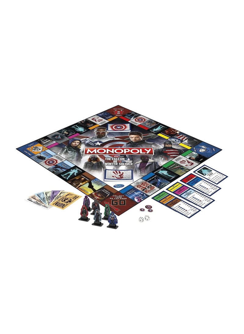 HASBRO - GAMING - MONOPOLY: Marvel Studios' The Falcon and The Winter Soldier Edition Board Game for Marvel Fans, Game - Image 1