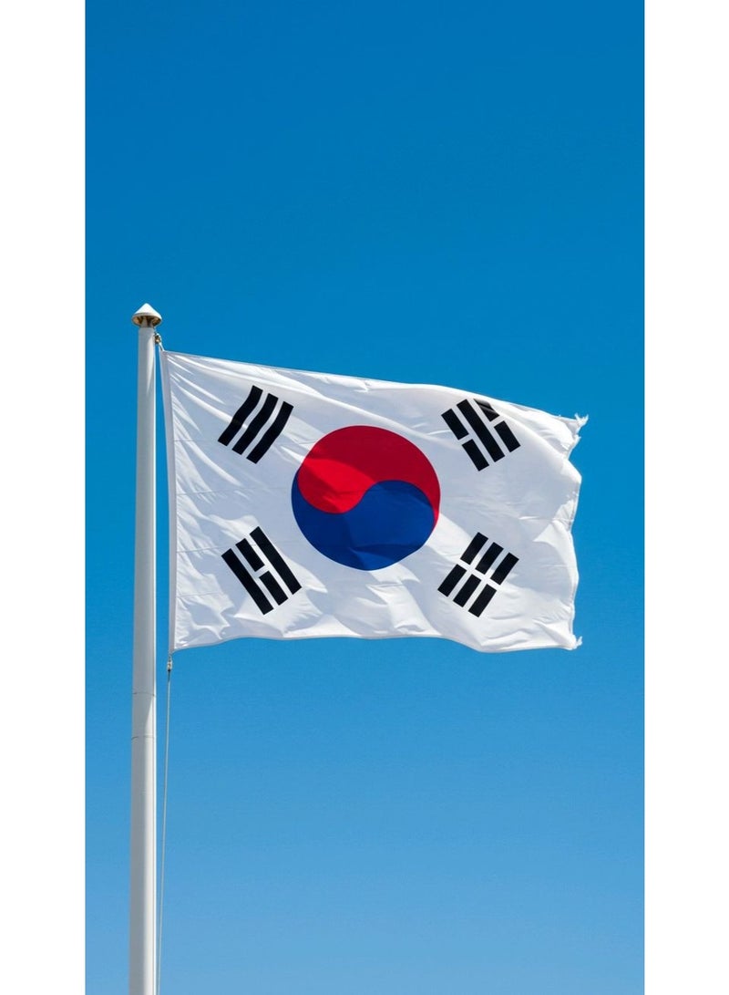 ARS South Korea Flag - Heavy-Duty 210D Satin, South Korea Flag for Outdoor/Indoor, Fade Resistant, Flag Day, And Home-Polyester, Sport Day, FIFA World Cup-Size Available - Image 2