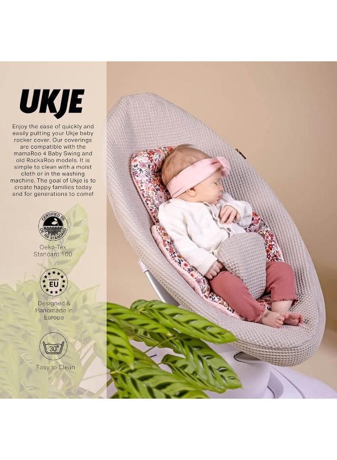 UKJE Liner Baby Rocker Cover - Compatible with 4moms MamaRoo 4 Old Model Before 2022 - Baby Swing Cover - Bouncer Cover - Cover Swing Bouncer - Taupe - Image 3