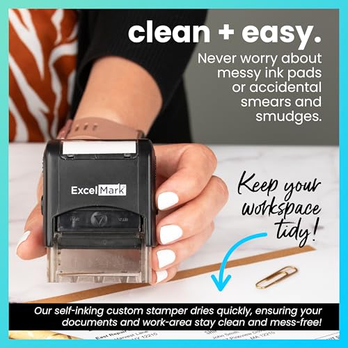 ExcelMark Good Job - Self-Inking Rubber Stamp - A1539 Red Ink - Image 4
