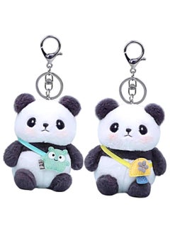 SUNSAR Panda Keychain, 2 Pcs Panda Plush Keychain, Stuffed Keyring Charm, Cute Keychain Plush Decoration Keyrings Soft Plush for Girls Boys Bag,Birthday Party Favors Gift  - Image 1