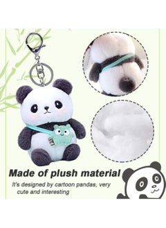 SUNSAR Panda Keychain, 2 Pcs Panda Plush Keychain, Stuffed Keyring Charm, Cute Keychain Plush Decoration Keyrings Soft Plush for Girls Boys Bag,Birthday Party Favors Gift  - Image 3