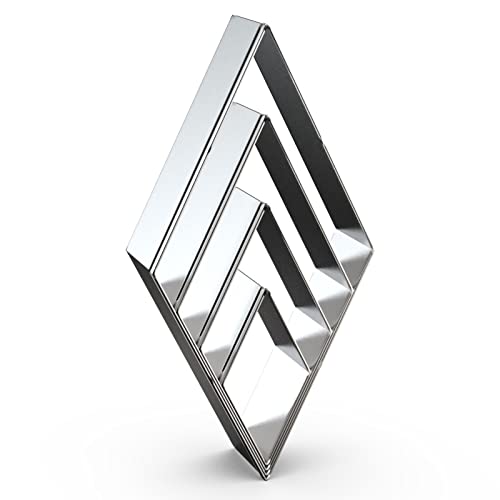 QAAQS Rhombus Diamond Cookie Cutter Set  4 Piece Assorted Sizes 5 Inch 4 Inch 3 Inch 2 Inch  Stainless Steel