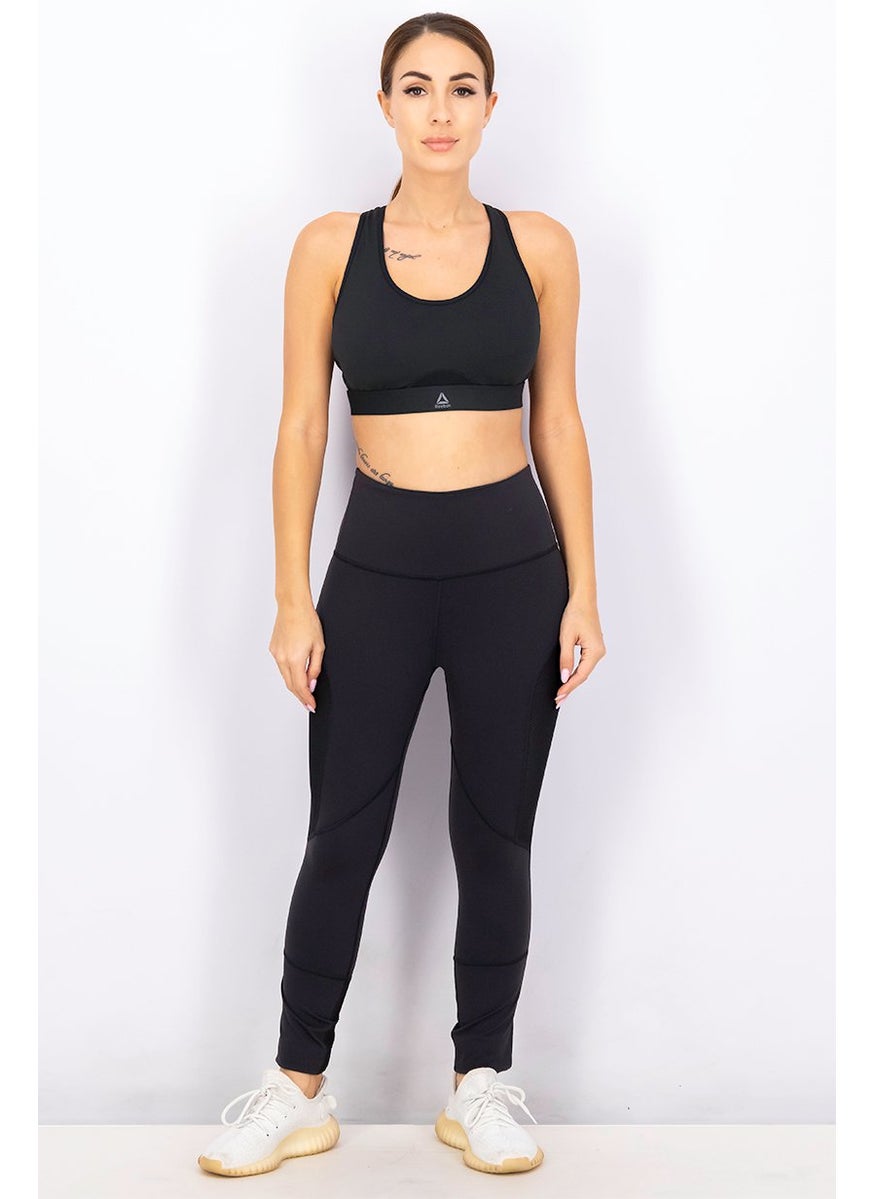 Reebok Women Sportswear Fit Padded Training Bra, Black  - Image 4