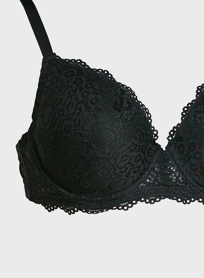 Hema Padded Lace Detail Bra
