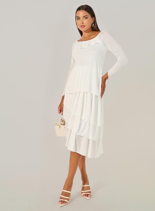 Styli Tiered Chiffon Dress - Image 2