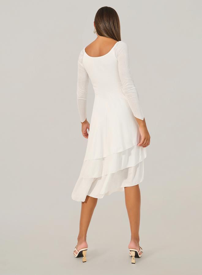 Styli Tiered Chiffon Dress - Image 5