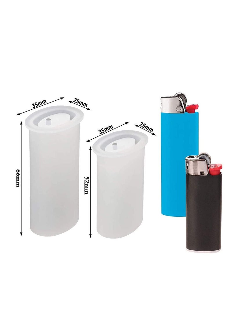 واي آند دي Silicone Mold Lighter Protective Case Resin Molds Cover Holder for Epoxy Jewelry Casting J5/J3 Accessories DIY Crafts Making 4 Pcs  - Image 2
