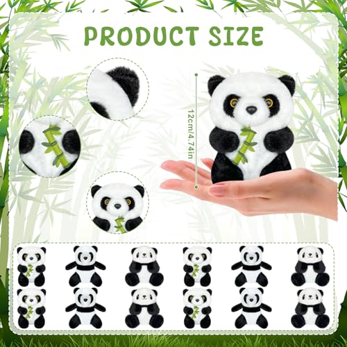 Jiytivity 38 Pcs Adopt a Panda Party Favors Include 12 Mini Panda Stuffed Animals 12 Foldable Boxes 12 Adoption Cards 1 Adopt Sign 1 Fence for Jungle Party Supplies Pet Adoption Baby Shower Birthday Gifts - Image 5