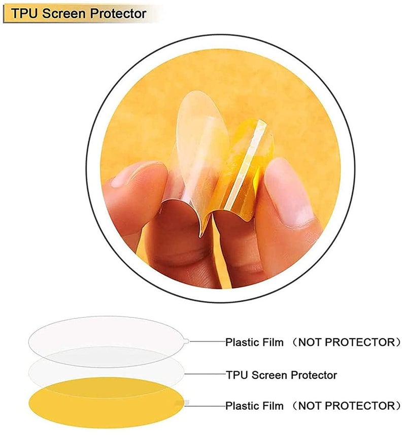 HELLOSCREEN Hydrogel Screen Protector For FIRE BOLTT THUNDER SMARTWATCH (1.32") - Anti-Scratch, Bubble-free, Edge To Edge TPU Film Screen Guard for FIRE BOLTT THUNDER (Pack of 2) - Image 5