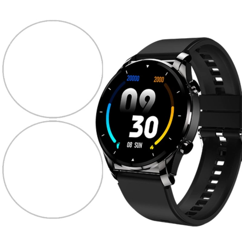 HELLOSCREEN Hydrogel Screen Protector For FIRE BOLTT THUNDER SMARTWATCH (1.32") - Anti-Scratch, Bubble-free, Edge To Edge TPU Film Screen Guard for FIRE BOLTT THUNDER (Pack of 2) - Image 1